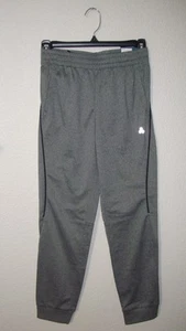 Tek Gear Boys Jogger Tricot Athletic Pants Gray w/Black Stripes Drawstring 10/12 - Picture 1 of 17