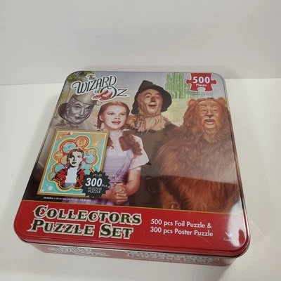 The Wizard of Oz Collectors Puzzle Set 500 pcs Foil+300 pcs Poster Puzzle SEALED - Image 1 of 4