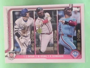 2025 Topps Series 1 - League Leaders Shohei Ohtani, Kyle Schwarber, Marcell... - Picture 1 of 2