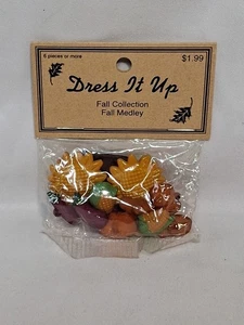 Dress It Up Buttons Fall Medley 1193 Sunflower Eggplant Squash COrn - Picture 1 of 5