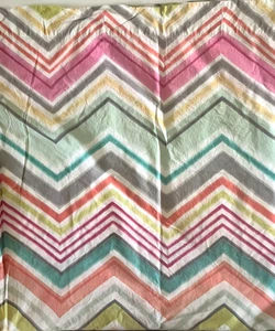 Pottery Barn Teen Chevron Streifen Duschvorhang Zick Zack - Bild 1 von 4