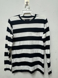 NUMBER (N)INE TAKAHIRO MIYASHITA STRIPED DENIM NANO UNIVERSE JAPANESE BRAND TEE - Picture 1 of 8