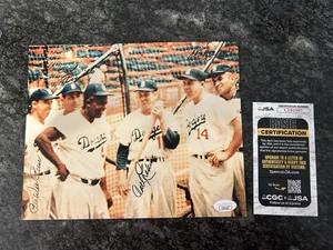 Brooklyn Dodgers mehrfach signiertes 8 x 10 Foto Newcombe Reese Erskine Furillo JSA COA - Bild 1 von 3
