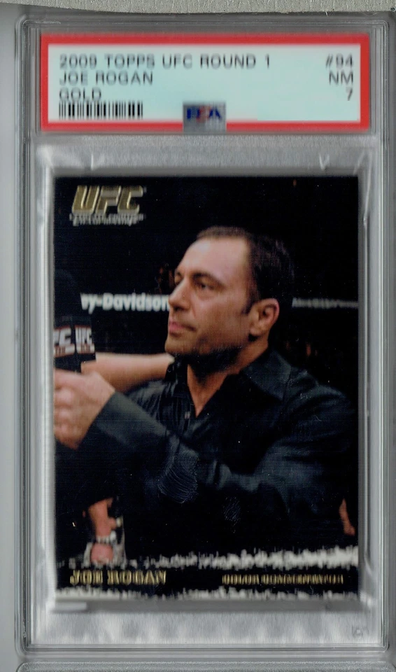 PSA 7 NM Joe Rogan 2009 Topps UFC Round 1 #94 Rookie Card Thick Gold SP - Image 1 of 1