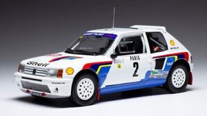 Miniature voiture auto 1:24 Ixo Peugeot 205 T16 Rally Monte 1985 Modélisme