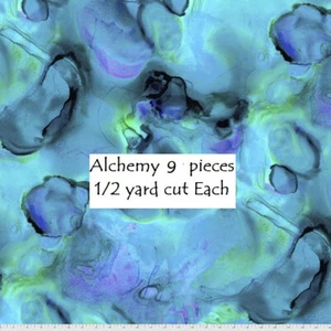 Alchemy Cotton Quilt fabric Tim Holtz for Free Spirit 9 pc Bundle 1/2 yd each - Picture 1 of 10
