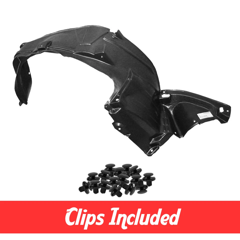Front Driver Side Fender Liner w/ Clips For 2006-2012 Honda Ridgeline HO1248125 - Изображение 1 из 4