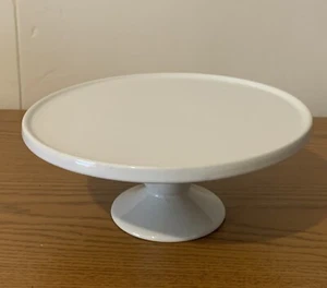 White Porcelain Cake Stand 9" Wide - Picture 1 of 3