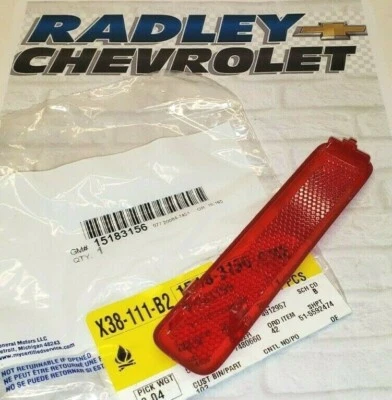 15183156 NUEVO GM OEM PUERTA TRASERA REFLECTOR CHEVROLET CADILLAC GMC B103 Foto 1 de 3