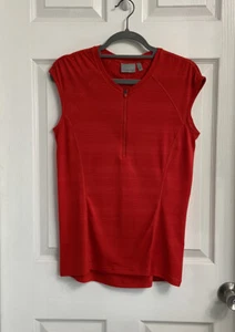 Athleta Red Running Top Quarter Zip Size Medium - Picture 1 of 6
