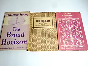 Patience Strong Poetry books Lot of 3 Broad Horizon Every Common Bush Over Ridge - Picture 1 of 1