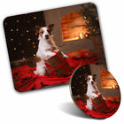 Mouse Mat & Coaster Set - Christmas Jack Russell Dog Scene  #44597