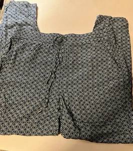 FADED GLORY Navy Blue - SOFT PLUSH -  PAJAMA BOTTOMS - LOUNGE PANTS - M (8-10) - Picture 1 of 4