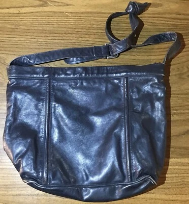 Bolso de mano bandolera de cuero genuino azul envidia vintage 60237 Foto 1 de 3