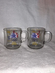 1984 SUMMER OLYMPICS McDonald's (Set of 2) 3.5" Glass Mugs - Picture 1 of 10