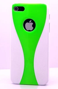 Funda rígida trasera a presión para iphone 5 5s verde n blanco plus // - Imagen 1 de 1