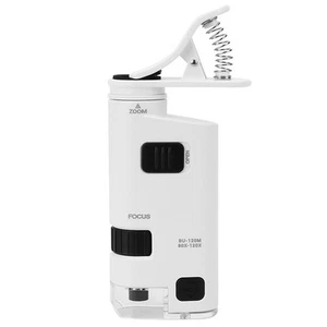 80-120X Zoom LED Handy MikroskopSmart Telefon Objektiv Lupe Vergrößerungs Klemm❀ - Zdjęcie 1 z 9