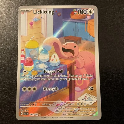 Pokemon TCG Lickitung 180/162 Sv05: Temporal Forces Illustration Rare Holo NM - Image 1 of 2