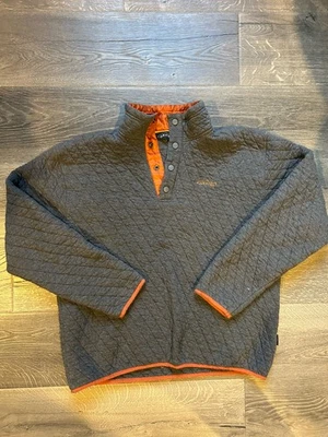 Pullover Orvis Snap Gris Naranja Grande XL Foto 1 de 4
