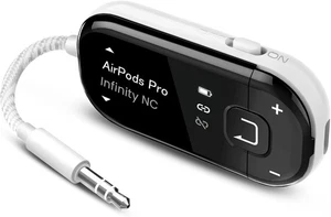 Bluetooth 5.4 Airplane Adapter with OLED Screen for Headphones cualcomm Chipset - Afbeelding 1 van 6