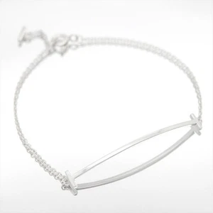 Used TIFFANY & Co. Bracelet T-Smile Silver 925 for Women No Box Jewelry - Picture 1 of 5