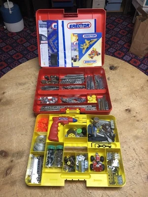 JUEGO DE COLECCIÓN ERECTOR COLECCIONISTA CAJA DE HERRAMIENTAS CARGADA AC GILBERT LEGO RC MODELO KIT ¡GUAU! Foto 1 de 4