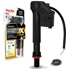 Korky Universal Fill Valve Kit Bathroom Toilet Installation Tank Service - Picture 1 of 5