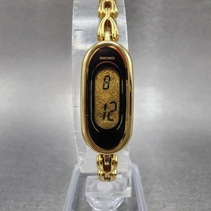 Reloj digital Seiko para mujer 13 mm esfera dorada tono dorado L620-4000 batería nueva - Imagen 1 de 11