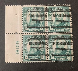 US Precancel Plate Block 1926 13c Green p11 PSS# L-8 Double MNH - Picture 1 of 2