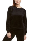 Gloria Vanderbilt Womens Long Sleeve Velour Pullover Top Black Color Size Large