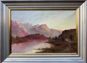 Francis E. Jamieson (1895-1950) : Scottish Highland Scene, signed oil on canvas - Picture 1 of 7