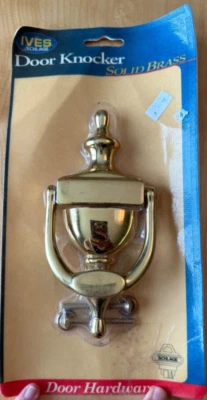 NUEVO IVES SCHLAGE Llamador de puerta de latón macizo C2-3102-605-Latón brillante Foto 1 de 2