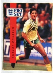 1990/91 Pro Set card No. 163 Robert Rosario, Norwich City - Picture 1 of 1