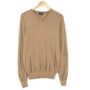 Jersey De Hombre Massimo Dutti De Algodón Seda Cachemira Beige Talla M - Imagen 1 de 8