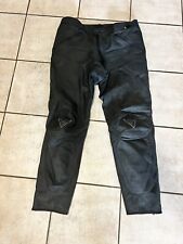 Dainese women leather motorcycle pants protective gear Italian size 46 (M)  black