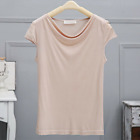 100% Pure Silk Tank Top Sleeveless T-Shirt Vest Short Sleeve Thin For Summer New