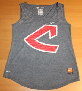 Camiseta sin mangas MLB de béisbol Cleveland Indians pequeña The Nike Tee Cooperstown gris rojo - Imagen 1 de 5