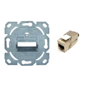 RJ45 Netzwerkdose Designfähig UAE CAT6A mit Modul Werkzeuglos 1-fach für zB Gira - Bild 1 von 7