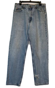 Levis 550 Relaxed Fit Jeans Herren 36x32 Distressed Orange Tab Blau Denim Baumwolle - Bild 1 von 12