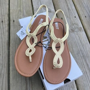 Nuevas con etiquetas Mixit Mujer Geary Sandalias Talla 9 Amarillo Pálido Espona Plana Tanga - Imagen 1 de 11