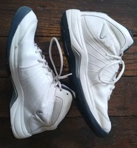 Nike Overplay VI Men's Size 9.5 White w/ Blue Sneakers 443456-102 - Picture 1 of 8