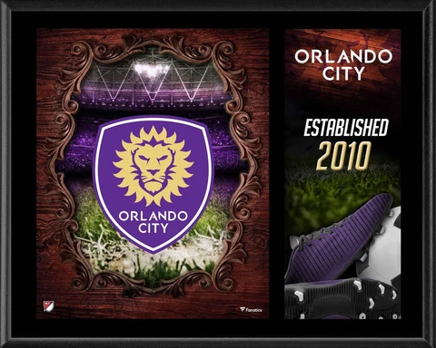 Orlando City SC Team Logo 12" x 15" Sublimated Plaque Cover