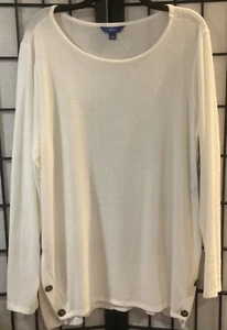 Nuevo suéter blanco roto ligero manga larga APT.9 para mujer talla XL - Imagen 1 de 6