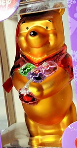 Disney Winnie the Pooh Glass Christmas Ornament NEW - Picture 1 of 6