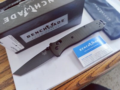 BENCHMADE Bailout 537GY-1 Knife CPM-M4 Carbon Steel & Green 6061-T6 Aluminum nib - Image 1 of 4