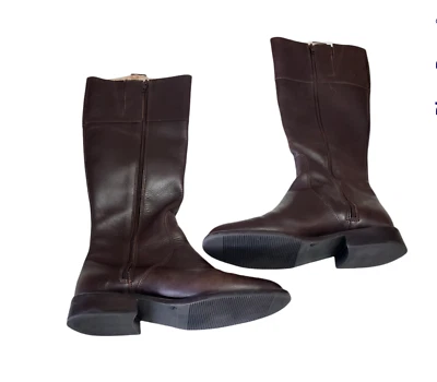 Botas hasta la rodilla de cuero marrón Adaigo para mujer talla 9 Foto 1 de 4