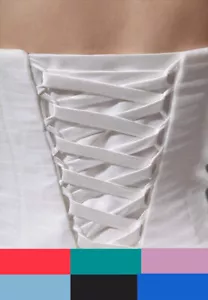 Vestido de novia corsé satinado panel con cordones conjunto de 3 piezas kit de repuesto varios colores - Imagen 1 de 42