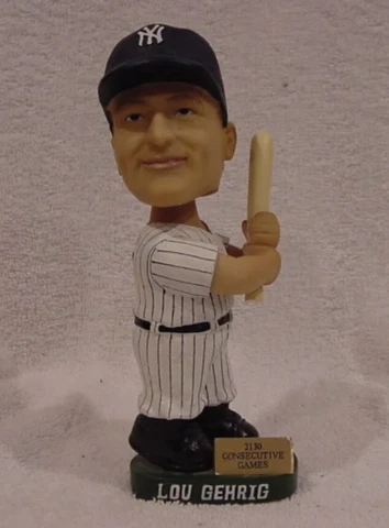 2001 Cooperstown Collection Lou Gehrig Bobblehead Home Uniform Yankees Cover