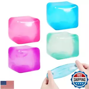 4pack Stress Cube Squishy Stress Balls for Kids Ice Cubes Squishy for Adults - Picture 1 of 5