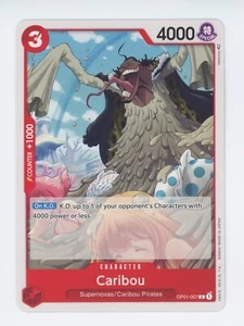 PLAYSET x4 Caribou OP01-007 ~ One Piece Card Game Romance Dawn [English] - Picture 1 of 1